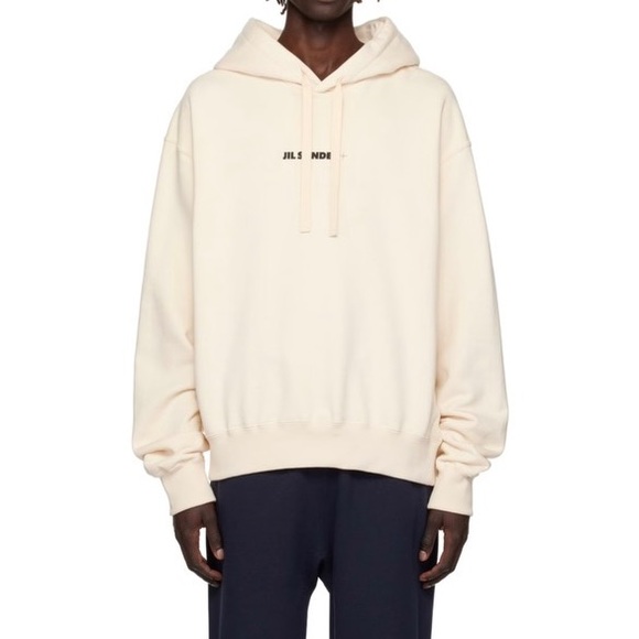 Jil Sander Tops - New Jil Sander off-white printed drawstring women’s hoodie